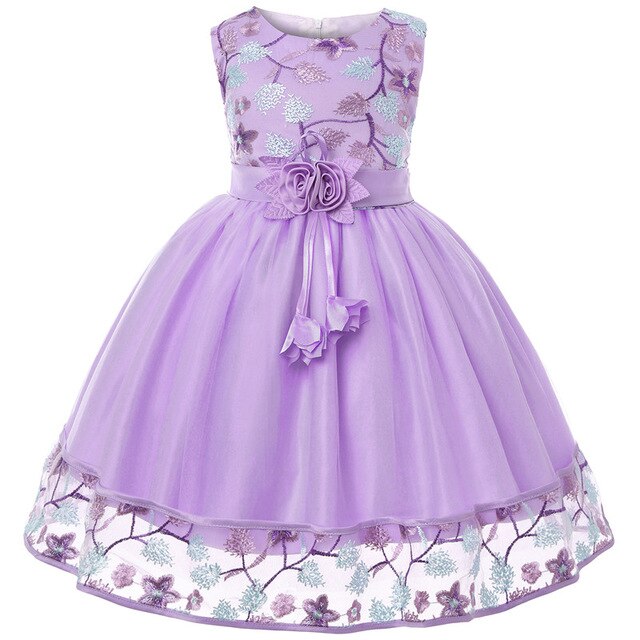 Lace Embroidery Kids Dresses