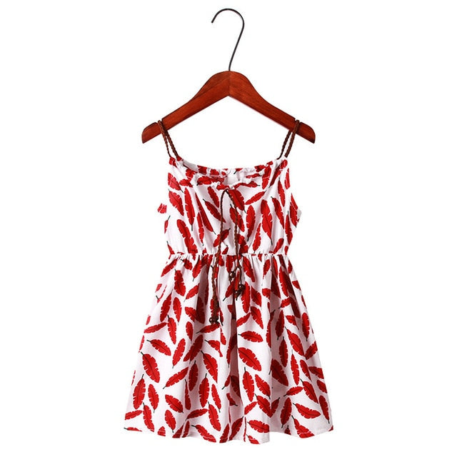 Mother Daughter Dresses Floral Printed