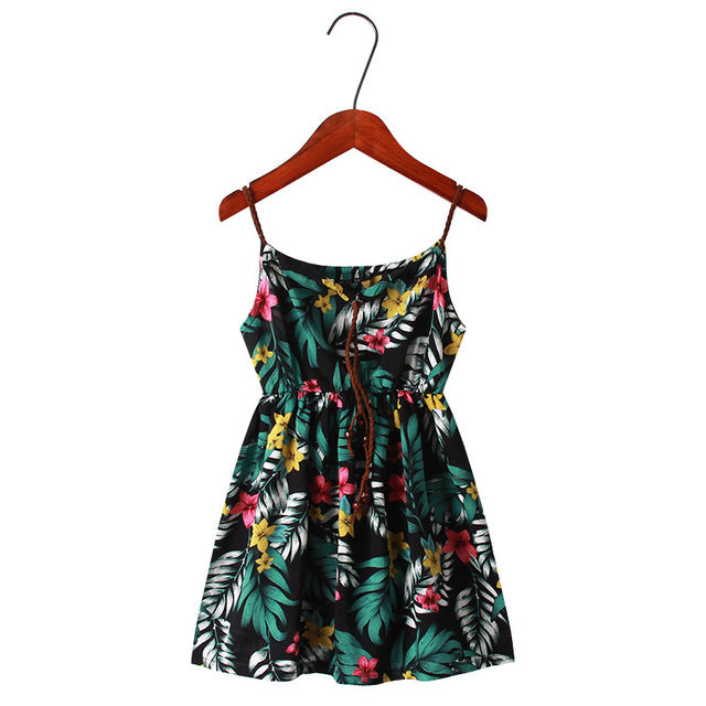 Mother Daughter Dresses Floral Printed