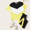 SHEIN Kiddie Girls Colorblock T-Shirt