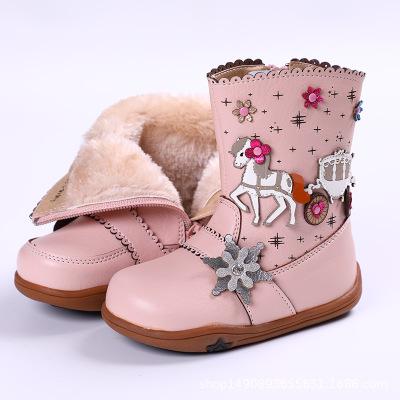 Autumn Winter Baby Girls Leather Boots