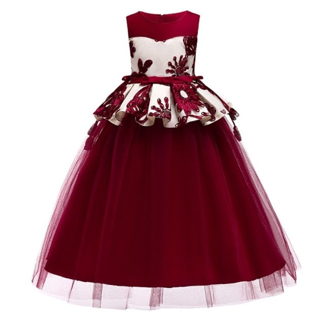 Kids Toddler Flower Girls Lace Dress