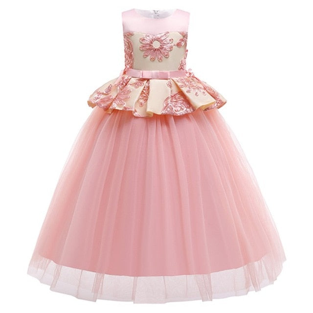 Kids Toddler Flower Girls Lace Dress