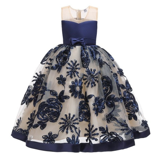 Kids Toddler Flower Girls Lace Dress