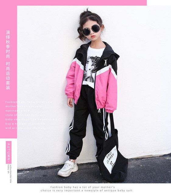 Girl new sports suit Girl sports jacket