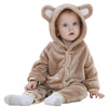 Cute Cartoon Flannel Baby Rompers