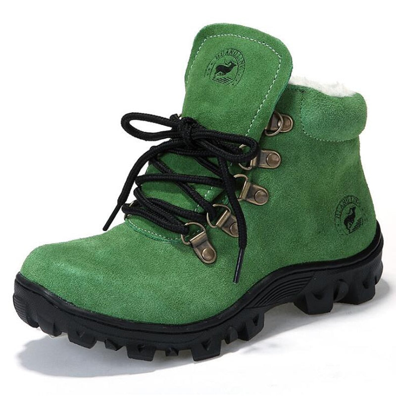 Children snow boots genuine leather