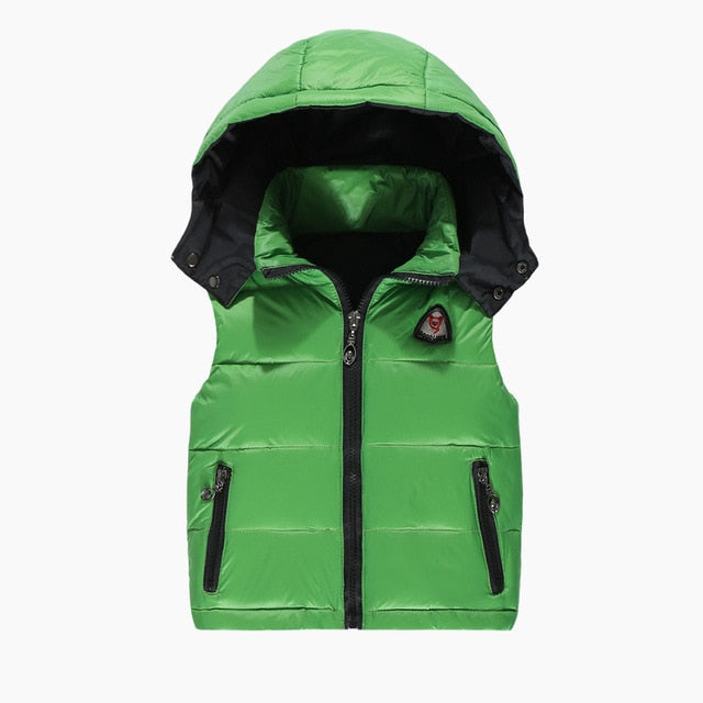 Kids Vest Girl Boy Winter Warm