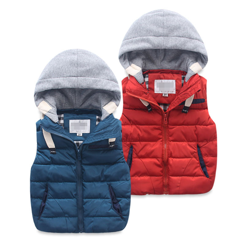 children warm vest kids cotton