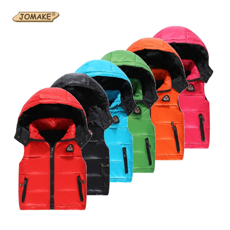 Kids Vest Girl Boy Winter Warm