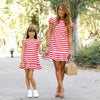 Mother kids Mom and daughter dress