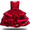 Girls Princess Flowers Ball Gown