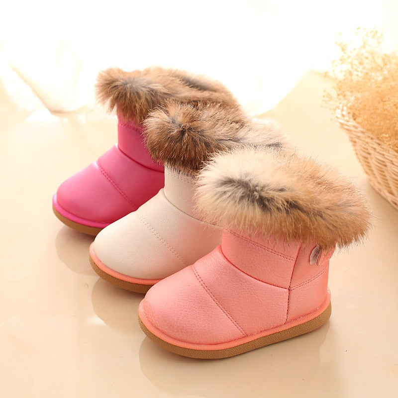 Winter Snow Kids Boots Christmas New Year