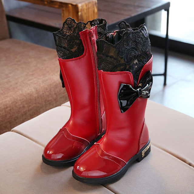 JGSHOWKITO Girls Boots Warm Cotton