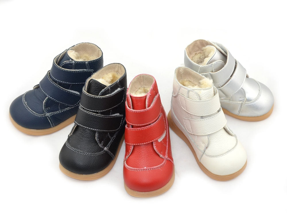 little boys boots winter white black