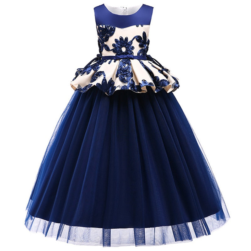 Kids Toddler Flower Girls Lace Dress