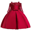 Girls Shoulderless Half Sleeve Gown