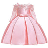 Girls Shoulderless Half Sleeve Gown