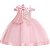 Baby Girl 3D Flower Silk Princess Dress