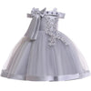 Baby Girl 3D Flower Silk Princess Dress