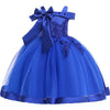 Baby Girl 3D Flower Silk Princess Dress