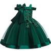 Baby Girl 3D Flower Silk Princess Dress