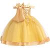 Baby Girl 3D Flower Silk Princess Dress
