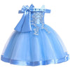 Baby Girl 3D Flower Silk Princess Dress