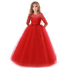 Kids Girls Lace Half Sleeve Gowns