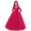 Kids Girls Lace Half Sleeve Gowns