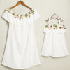 Embroidery Dresses Mother Daughter