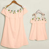 Embroidery Dresses Mother Daughter