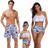 Family matching swimwear bikini beach