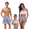 Family matching swimwear bikini beach