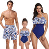 Family matching swimwear bikini beach