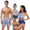 Family matching swimwear bikini beach