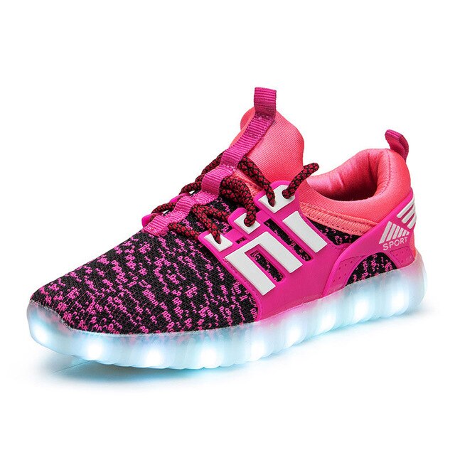 Children luminous sneakers for boys and girls