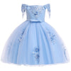 Baby Girl 3D Flower Silk Princess Dress