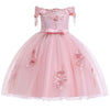 Baby Girl 3D Flower Silk Princess Dress