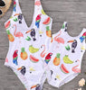 Striped Mother Daughter Swimwear