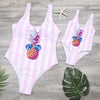 Striped Mother Daughter Swimwear