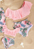 Striped Mother Daughter Swimwear