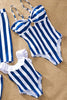 Striped Mother Daughter Swimwear