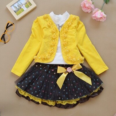 Princess Kids Girls Flower 3pc