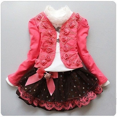 Princess Kids Girls Flower 3pc