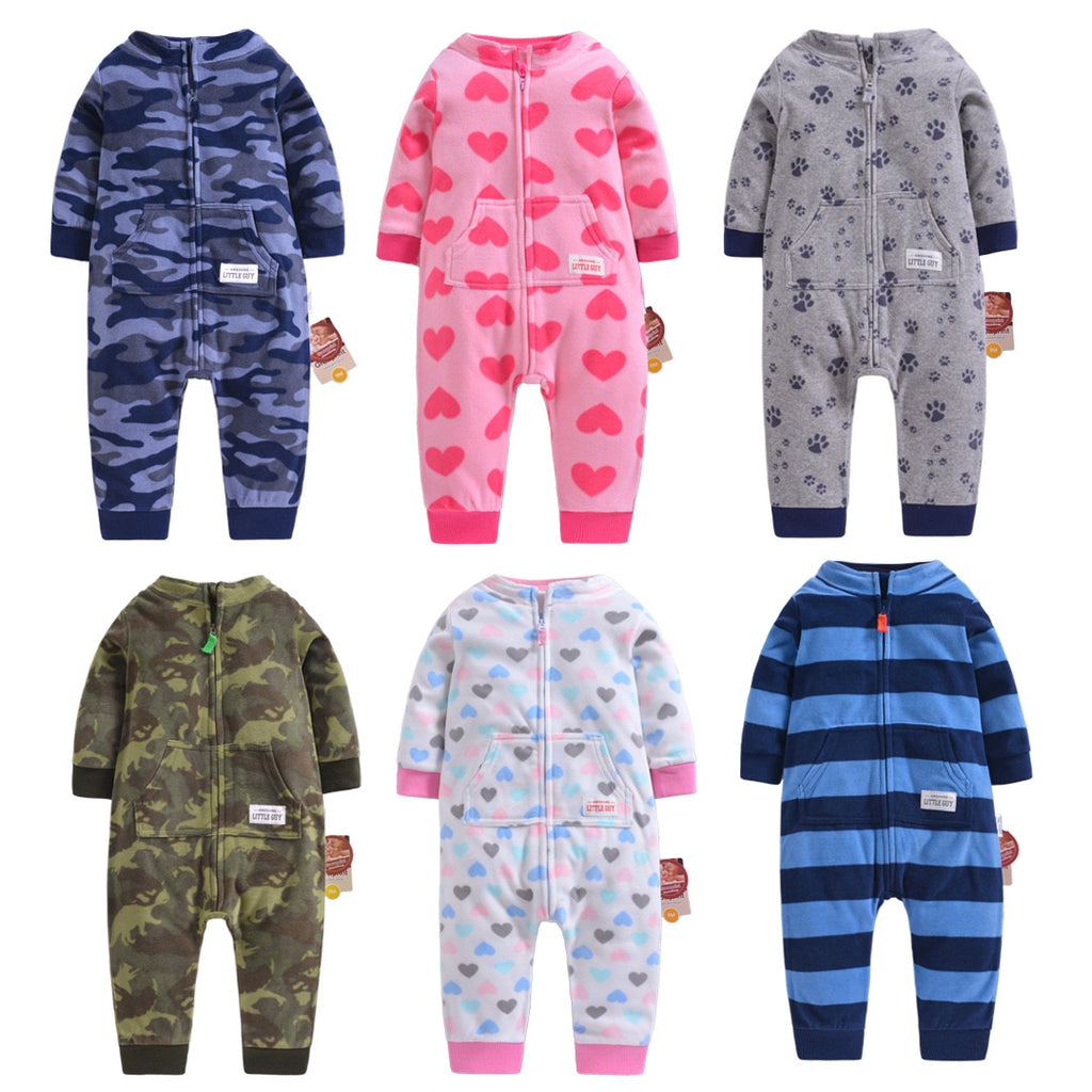 Baby clothes fleece boys jumpsuit