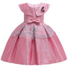 Baby Girl 3D Flower Silk Princess Dress