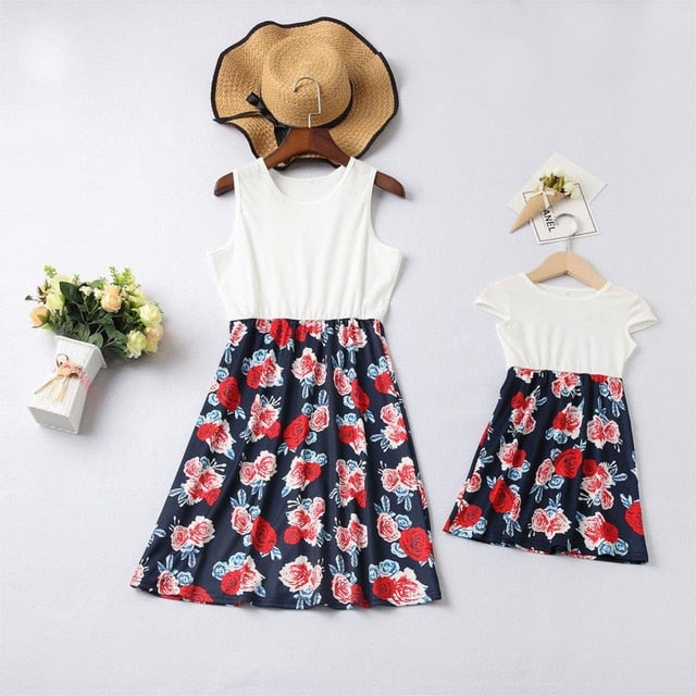flower matching mother daughter dresses