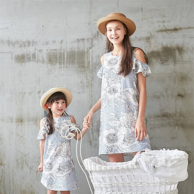 flower matching mother daughter dresses