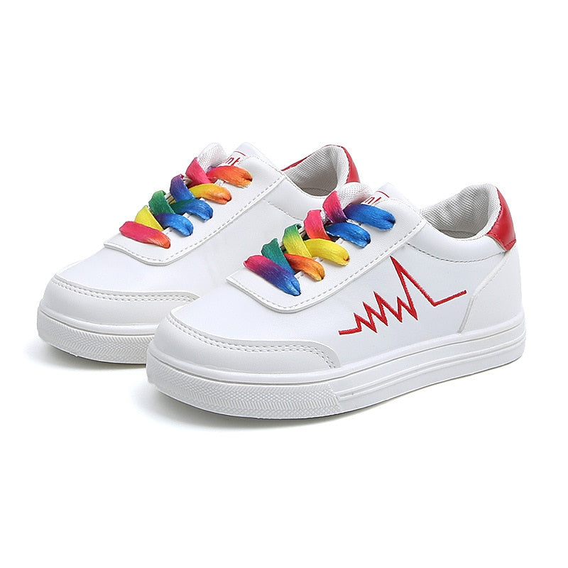 Spring Kids Rainbow Shoelace Sports